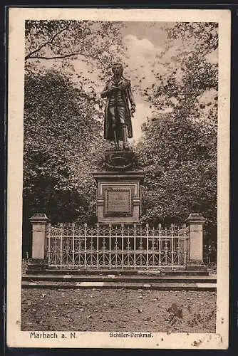 AK Marbach a. N., Schiller-Denkmal