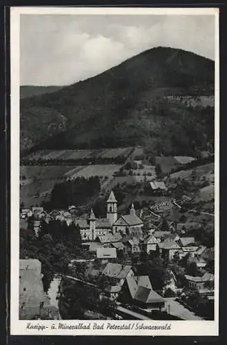 AK Bad Peterstal /Schwarzwald, Teilansicht mit Kirche
