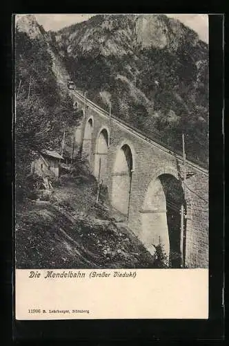 AK Mendelbahn, Grosser Viadukt der Bergbahn