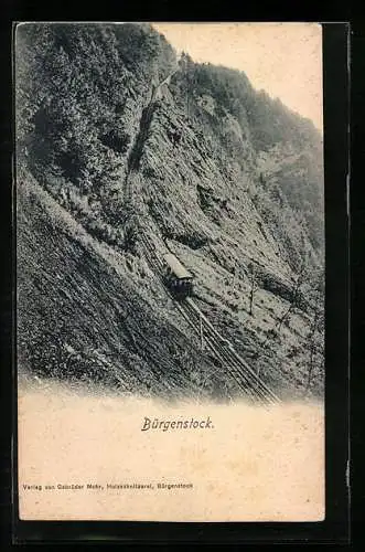 AK Bürgenstock, Bergbahn in Fahrt