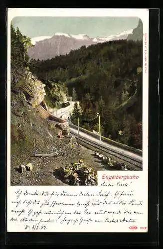 AK Engelbergbahn, Bahn über dem Bergwald