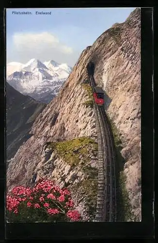 AK Pilatusbahn an der Eselwand, Bergbahn