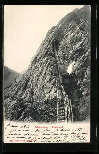 AK Pilatus, Pilatusbahn an der Eselwand