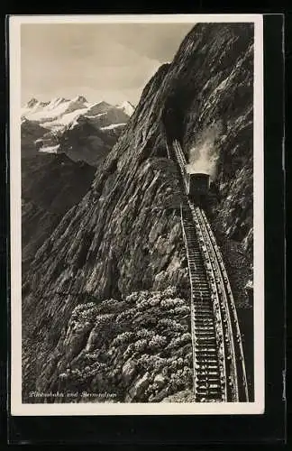 AK Pilatusbahn, Auffahrt an der Eselwand