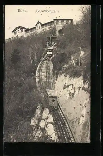 AK Graz, an der Strecke der Schlossbergbahn