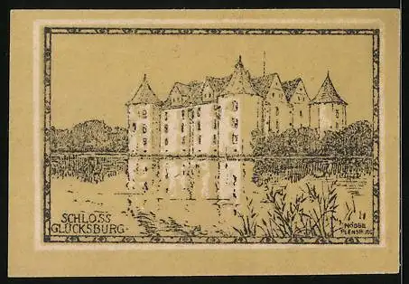 Notgeld Glücksburg 1920, 25 Pfennig, Schloss Glücksburg