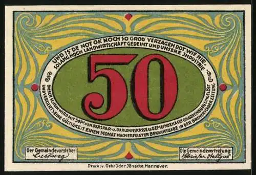 Notgeld Gnarrenburg, 50 Pfennig, Festungsruine