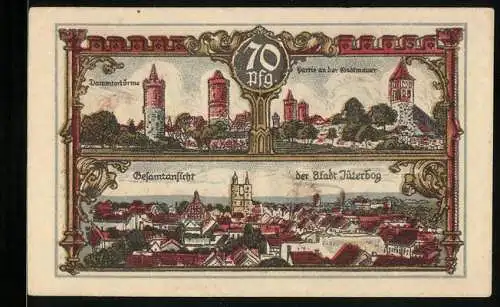 Notgeld Jüterbog 1920, 70 Pfennig, Der Schmied von Jüterbog