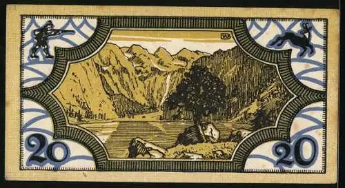 Notgeld Königssee 1921, 20 Pfennig, Das Bergseeidyll