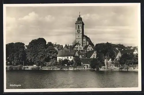 AK Nürtingen, Ortsansicht mit Kirche