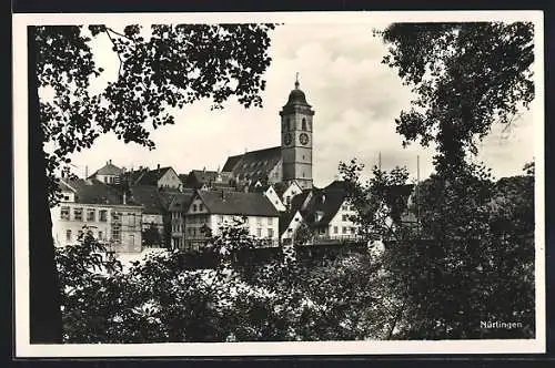 AK Nürtingen, Ortsansicht mit Kirche