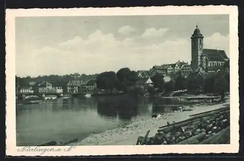 AK Nürtingen a. N., Ortsansicht mit Kirche