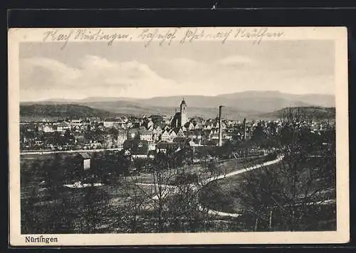 AK Nürtingen, Blick zum Ort, Kirche