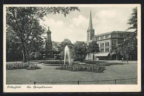 AK Bitterfeld, Am Springbrunnen, Kirche