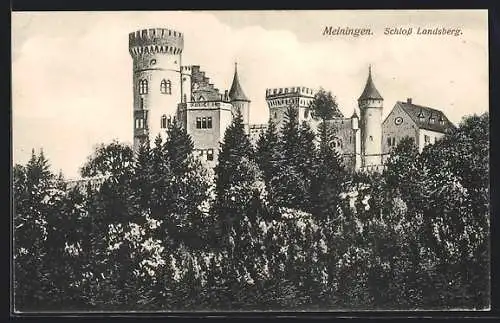 AK Meiningen, Blick auf Schloss Landsberg