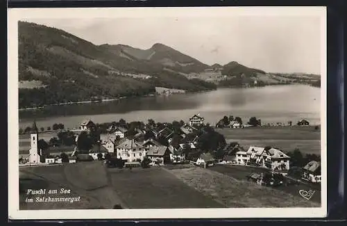 AK Fuschl am See, Panoramablick auf den Ort