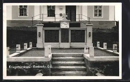 AK Suben /O. Ö., Kriegerdenkmal Rossbach
