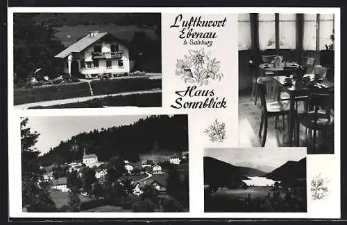 AK Ebenau b. Salzburg, Haus Sonnblick, Ortsansicht