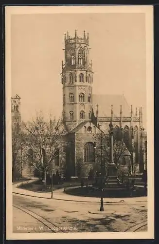 AK Münster i. W., Blick zur Ludgerikirche