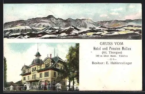 AK Hosenruck, Hotel und Pension auf dem Nollen, Inh. E. Habisreutinger, Bergpanorama