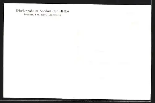 AK Seedorf / Lauenburg, Erholungsheim Seedorf der HHLA