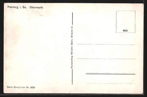 AK Freiberg / Sa., Obermarkt mit Geschäften