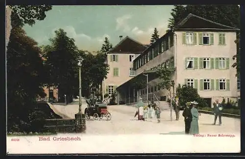 AK Bad Griesbach / Renchthal, Strassenpartie mit Automobil