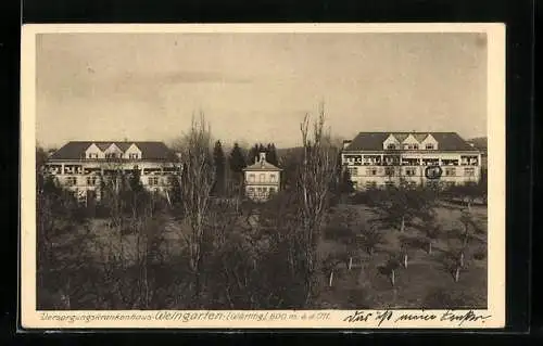 AK Weingarten / Württ., Blick auf das Versorgungskrankenhaus