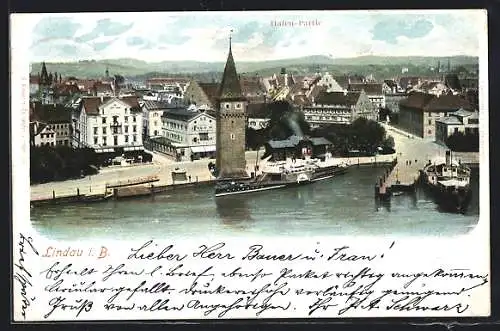 AK Lindau / Bodensee, der Turm auf der Promenade