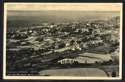 AK Ahlbeck / Ostsee, Ortsansicht von der Bismarck-Warte aus
