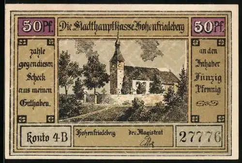 Notgeld Hohenfriedeberg, 50 Pfennig, Schlacht am 4. Juni 1745