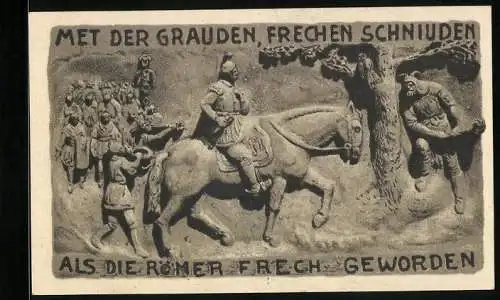 Notgeld Horn /Lippe 1921, 50 Pfennig, Die Römer im Teutoburger Wald