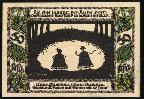 Notgeld Gollnow 1921, 50 Pfennig, Anne Susanne-Spruch