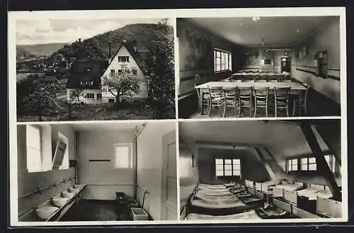 AK Wertheim / Main, Jugendherberge, Einzelansichten der Innenräume