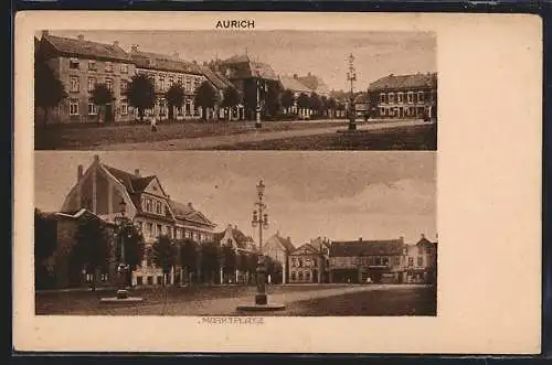 AK Aurich / Ostfriesland, Hotel zum schwarzen Bären am Marktplatz