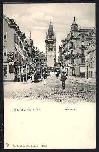 AK Freiburg / Breisgau, Strasse am Martinsthor