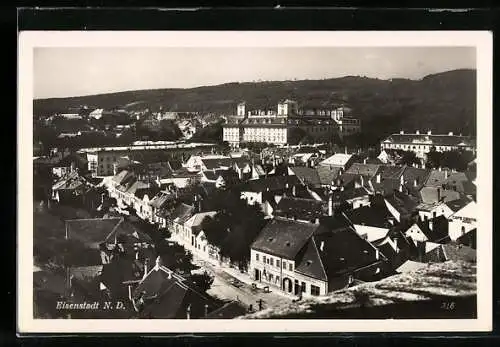 AK Eisenstadt, Blick auf die Häuser der Stadt