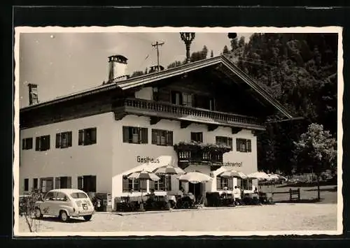 AK Kössen /Tirol, Gasthaus mit Terrasse