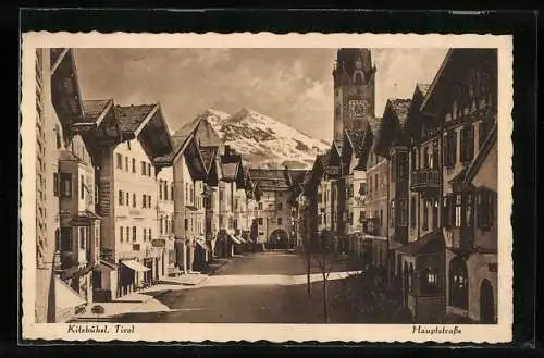 AK Kitzbühel, Hauptstrasse mit Turm