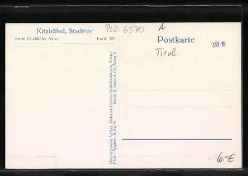 AK Kitzbühel, Stadttor, Kirche