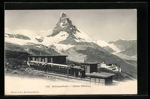 AK Gronergratbahn, Station Riffelberg, Bergbahn
