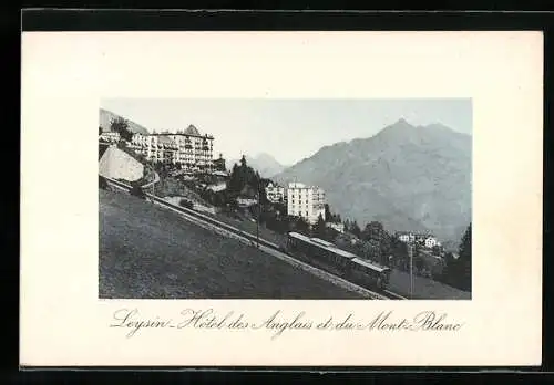 AK Leysin, Hôtel des Anglais et du Mont-Blanc, Bergbahn