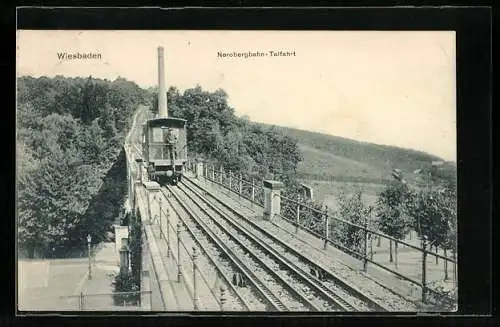 AK Wiesbaden, Nerobergbahn-Talfahrt
