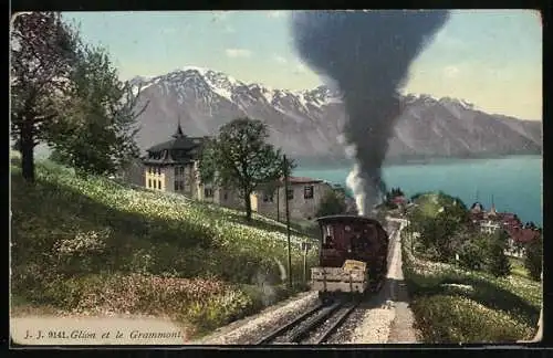 AK Glion et le Grammont, Bergbahn unter Volldampf