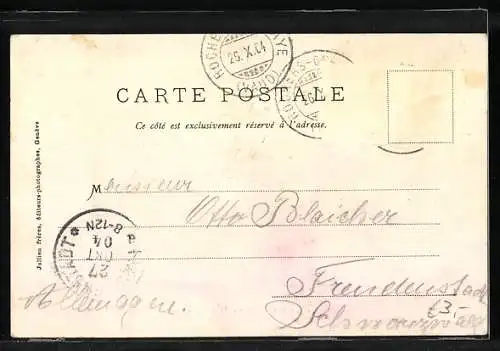 AK Caux, Station de Caux en hiver, Bergbahn