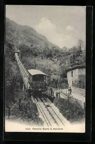 AK Ferrovia Monte S. Salvatore, Bergbahn auf der Strecke