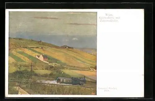 AK Wien, Kahlenberg mit Zahnradbahn, Bergbahn