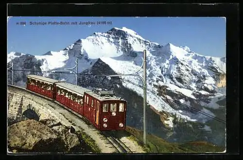 AK Schynige Platte, Bergbahn mit Jungfrau