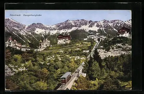 AK Innsbruck, Hungerburgbahn, Blick den Hang hinauf