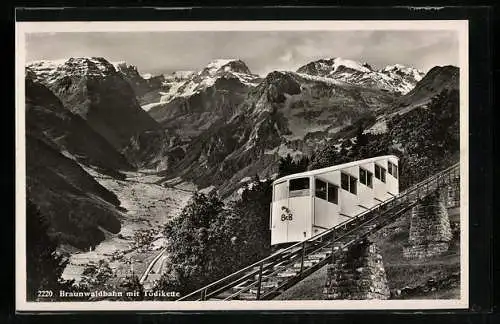 AK Braunwaldbahn mit Tödikette